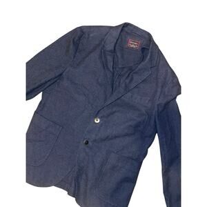 Untuckit Sport Coat Men 38S Blue 100% Cotton Two Button Jacket